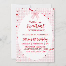 Invitación al primer cumpleaños de Little Sweethea