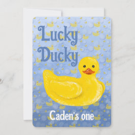 Invitación al Primer Cumpleaños de Lucky Ducky