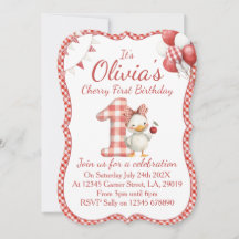 Invitación al Primer Cumpleaños de Niña
