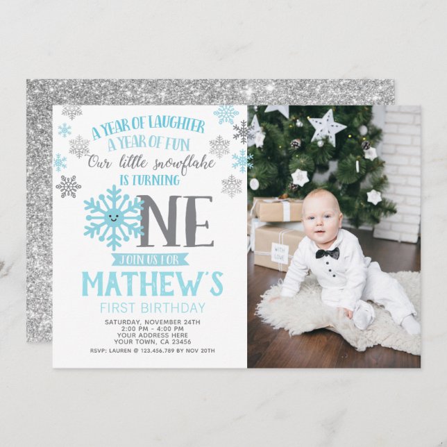 Invitación al primer cumpleaños de Onederland (Anverso / Reverso)