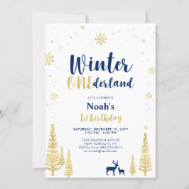 Invitación al primer cumpleaños de Oro Onederland