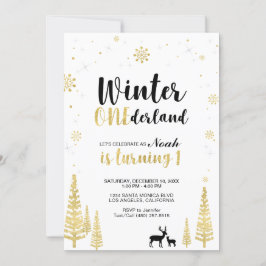 Invitación al primer cumpleaños de Oro Onederland