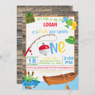 Invitación al primer cumpleaños de pesca