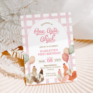 Invitación al Primer Cumpleaños de Pollito