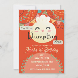 Invitación al primer cumpleaños de Rust Little Dum