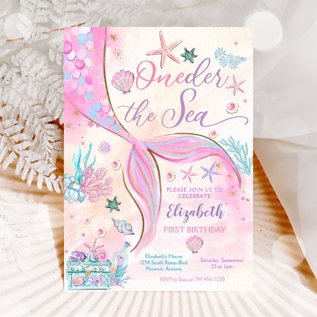 Invitación al Primer Cumpleaños de Sirena (Subido por el creador)