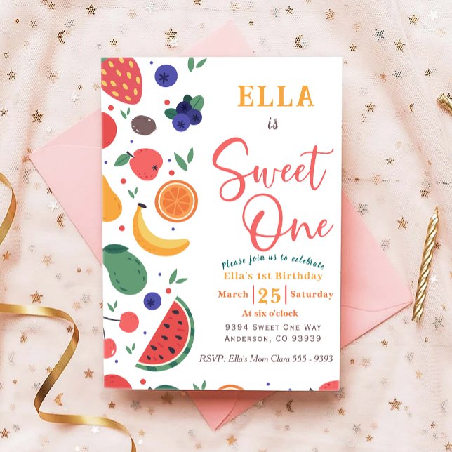 Invitación al primer cumpleaños de Summer Sweet On (Subido por el creador)