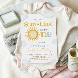 Invitación al Primer Cumpleaños de Sunshine
