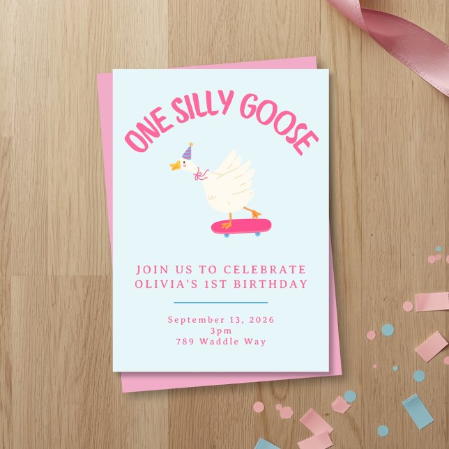 Invitación al Primer Cumpleaños de Una Niña Silly  (Subido por el creador)