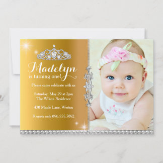 Invitación al Primer Cumpleaños de una Princesita