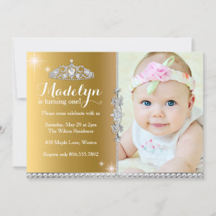 Invitación al Primer Cumpleaños de una Princesita