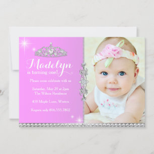 Invitación al Primer Cumpleaños de una Princesita