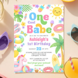 Invitación al primer cumpleaños de verano - Un beb