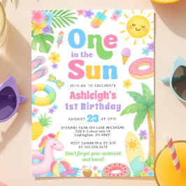 Invitación al primer cumpleaños de verano - una al