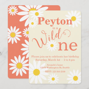 Invitación al primer cumpleaños de Wild One