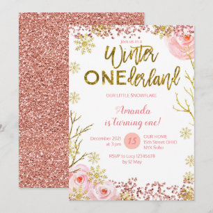 Invitación al primer cumpleaños de Winter ONEderla