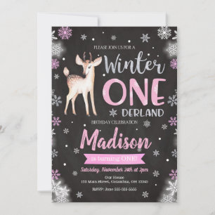 Invitación al primer cumpleaños de Winter ONEderla