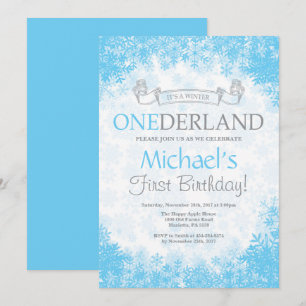Invitación al primer cumpleaños de Winter Onederla