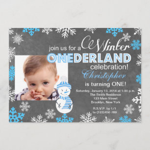 Invitación al primer cumpleaños de Winter ONEderla