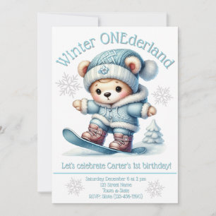 Invitación al primer cumpleaños de Winter ONEderla