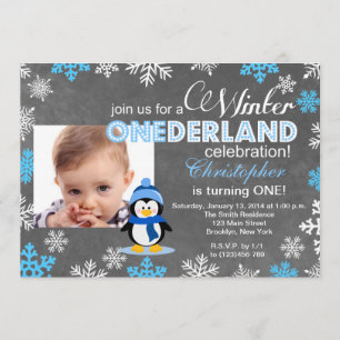 Invitación al primer cumpleaños de Winter ONEderla