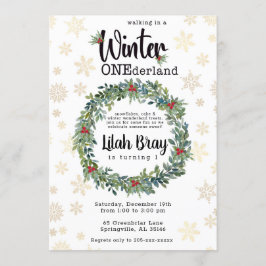 Invitación al primer cumpleaños de Winter ONEderla