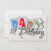Invitación al primer cumpleaños del bebé