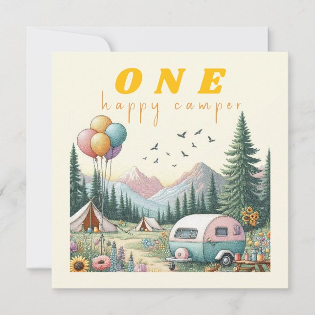Invitación al primer cumpleaños del bebé (Anverso)