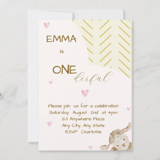 Invitación al primer cumpleaños del bebé