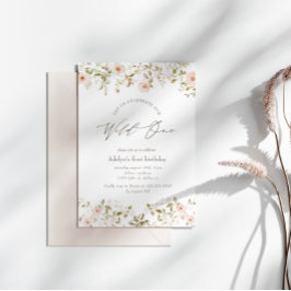 Invitación al primer cumpleaños del bebé Rosa salv