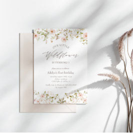 Invitación al primer cumpleaños del bebé Rosa salv