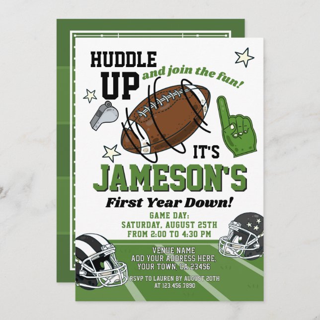 Invitación al primer cumpleaños del fútbol (Anverso / Reverso)