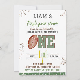 Invitación al primer cumpleaños del fútbol, deport