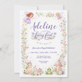 Invitación al Primer Cumpleaños del Jardín de Hada