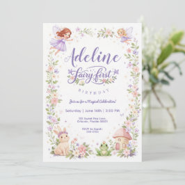 Invitación al Primer Cumpleaños del Jardín de Hada