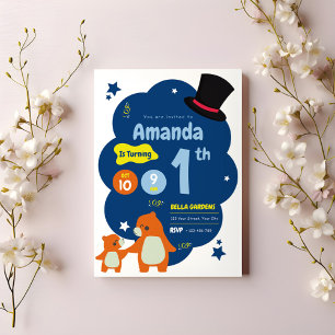Invitación al primer cumpleaños del oso mágico