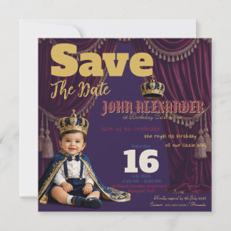 Invitación al Primer Cumpleaños del pequeño Rey