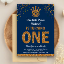 Invitación al primer cumpleaños del Príncipe Real