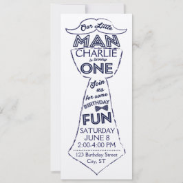 Invitación al primer Día de Cumpleaños de Tie/Must