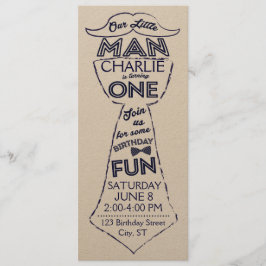 Invitación al primer Día de Cumpleaños de Tie/Must