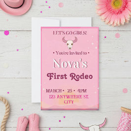 invitación al primer rodeo de una niña