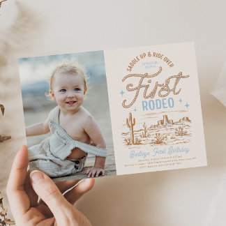Invitación al primer rodeo del niño al cumpleaños