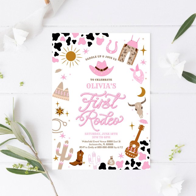Invitación al Primer Rodeo Occidental Rosa (Subido por el creador)