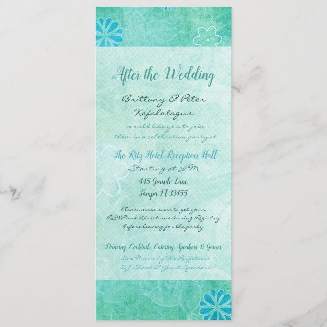 Invitación al programa de bodas de graffitis (Anverso)