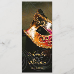 Invitación al Programa de Bodas de Mascarada de Or