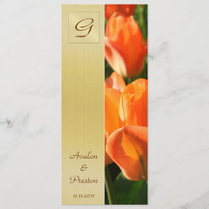 Invitación al programa de casamiento con tulipanos