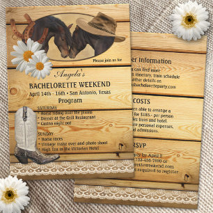 Invitación al programa de fin de semana Cowgirl Ba