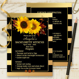 Invitación al programa Sunflower Bachelorette Week