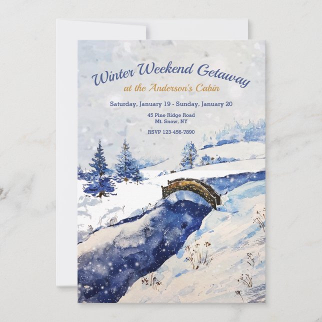 Invitación al Puente del Río de Invierno (Anverso)