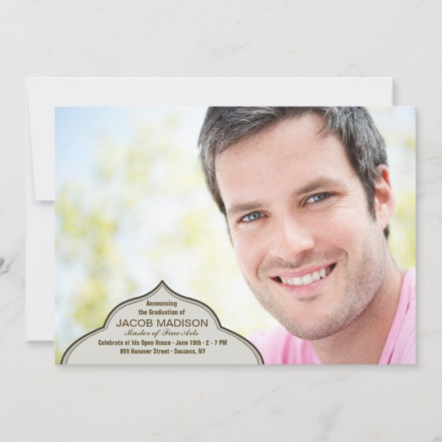 Invitación Al Punto Invitación/Invitación De Graduación De Fo (Anverso)